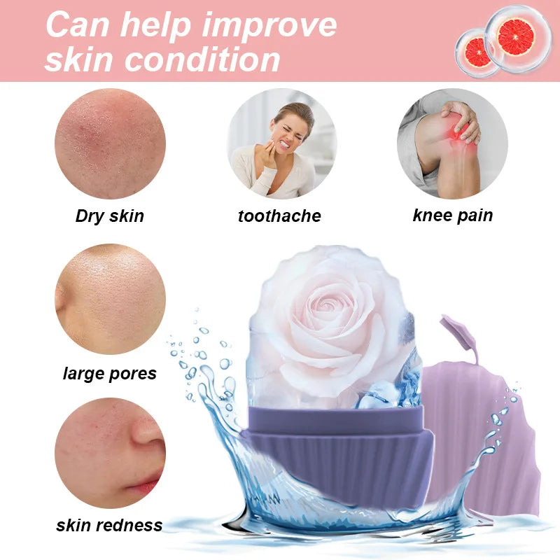 Silicone Ice Facial Roller Face Lifting Contouring Tools Ice Cube Trays Ice Globe Balls Eye Face Massager Beauty Skin Care Tool